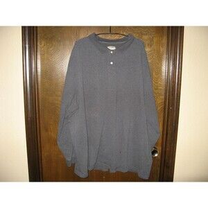 Mens The Foundry Supply Co. Gray LS Polo Shirt Big & Tall Plus Size 4XLT